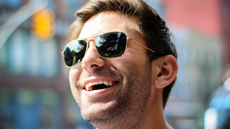 Semovo Sperm donor wearing sunglasses