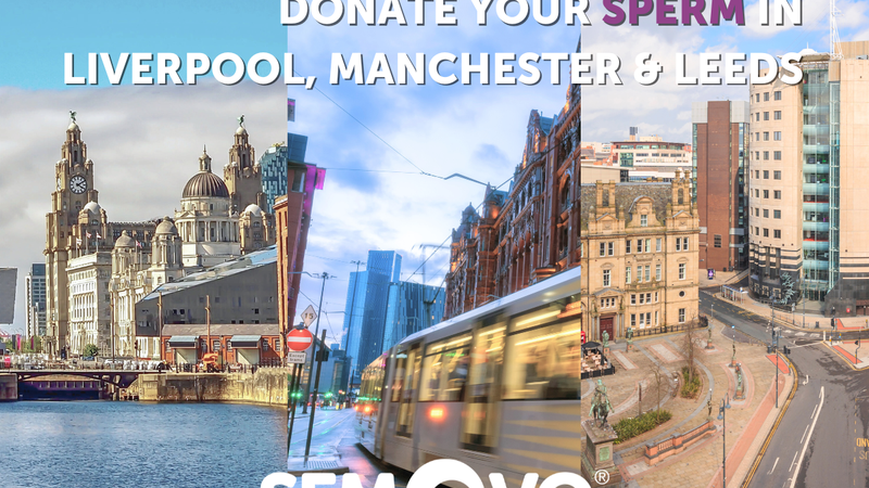 Donate your sperm in Manchester, Leeds or Liverpool